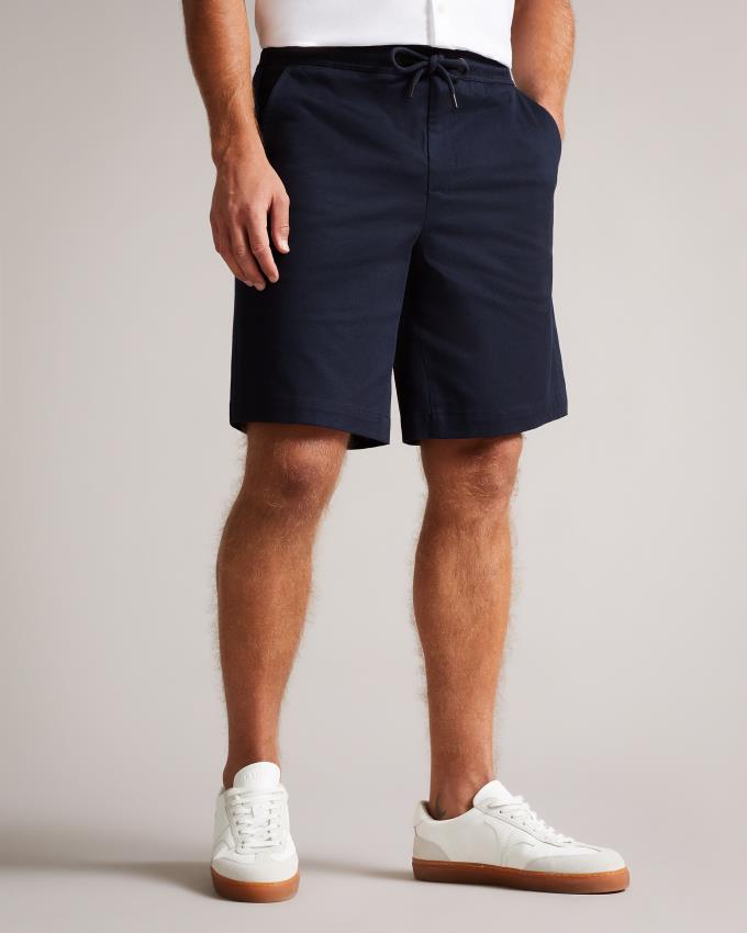 Short Ted Baker Twill Drawstring Bleu Marine Homme | IRO-56705369